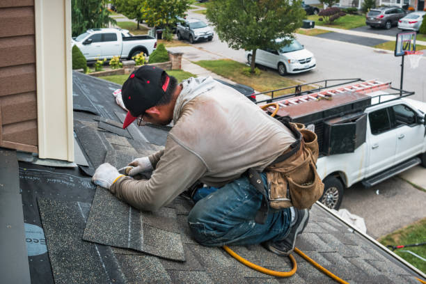 Professional Roofing technician working in Harrington Park, NJ